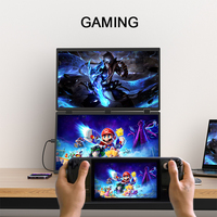 Moniteur portable de jeu Eimio 18,5 pouces 120 Hz à double écran avec haut-parleur intégré, résolution 1080p, panneau IPS rétroéclairé OLED, Type-C 178