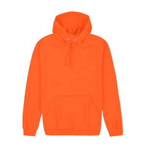 Sudadera con Capucha Unisex Naranja, Cierre de Cremallera, Corte Holgado, Forro Polar, Color Sólido, Diseño con Bolsillos, Ropa de Invierno, 100% Algodón, Transpirable - Product Image 4