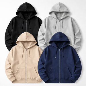 Sudadera con capucha y cremallera de talla grande personalizada al por mayor - Fabricante OEM directo para pedidos al por mayor - Product Image 4