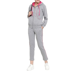 Ensemble de survêtement pour femmes, fermeture éclair, vêtements décontractés, sweat-shirt, design de marque personnalisé, léger, prix de gros abordable - Product Image 1