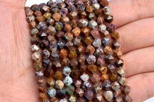 Perles d'Opale Verte Africaine 5-6MM, Taille Étoile Facettée, Qualité Supérieure, Pierres Précieuses Naturelles Authentiques, Lot en Gros de Perles Libres - Product Image 2
