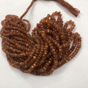 Perles de pierres précieuses facettées en pierre de soleil naturelle marron de 4 mm et 6 mm, certifiées IGI, pour la création de bijoux semi-précieux - Product Image 2