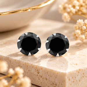Pendientes de Plata de Ley 92.5 con Circonita Cúbica Negra, Elegantes y Modernos, al por Mayor, para Mujeres y Niñas, Rodio, para Bodas y Fiestas - Product Image 3