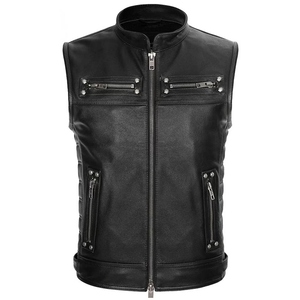 Gilet en cuir pour homme, haute qualité, sur mesure, vêtement d'hiver, coupe ajustée, sans manches, gilet en cuir tendance, respirant, gilets pour homme - Product Image 4