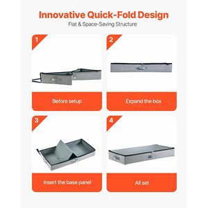 Contenitori Grandi da 45L per Vestiti Sotto il Letto, 33.5 X 16.9 X 4.7 Pollici, con Coperchi Trasparenti e Profilo Basso per Letto - Product Image 6