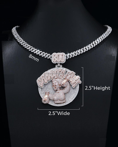 จี้รูปตัวอักษรฮิปฮอป100% ผ่านตัวทดสอบเพชรแบบกำหนดเอง S925เงินพร้อมจี้เครื่องรางโรสโกลด์ VVS Moissanite - Product Image 4