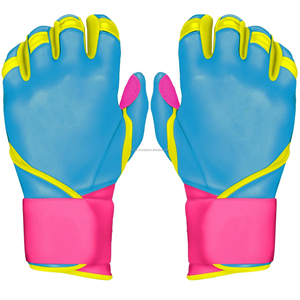Guantes de bateo de béisbol ligeros, antideslizantes, transpirables, de cuero, para jóvenes y adultos, para práctica y juego, LBBG-0008 - Product Image 6