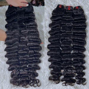 Producto más vendido de hebra saludable, extensiones de cabello rizado ondulado profundo, buena textura, calidad superior, pelucas rizadas fuertes, pelucas frontales - Product Image 2