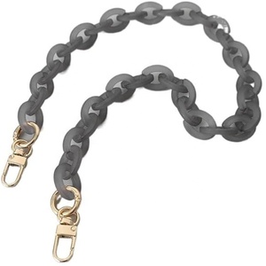 <b>Clear</b> <b>Resin</b> Chain Strap Handbag Accessory Fashion Round Link Design Gold Hardware Beige Bag Detail - Product Image 4
