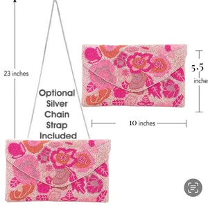 กระเป๋าคลัทช์ประดับลูกปัด ดีไซน์เนอร์ ราคาประหยัด ทำมือ กระเป๋าถือสำหรับผู้หญิง สำหรับงานแต่งงาน งานปาร์ตี้ และโอกาสทั่วไป โดย M/S SHAAD HANDICRAFTS - Product Image 2