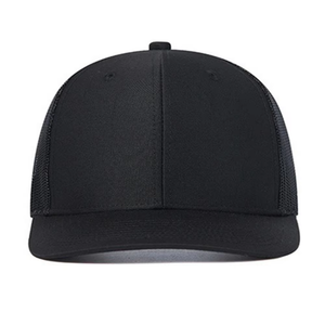 Best Price Unisex Black Mesh Trucker Hat 6-Panel Adjustable <b>Flat</b> Brim Casual <b>Cap</b> Spring <b>Summer</b> Breathable Fabric OEM Supply - Product Image 4