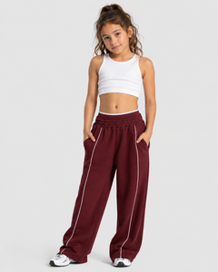 Conjunto de Sudadera con Capucha y Pantalones Deportivos de Forro Polar para Niñas, Estilo Informal, de Dos Piezas, con Contraste de Colores - Product Image 4