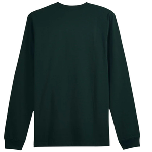 เสื้อยืดแขนยาวเนื้อหนา สีเขียวฟอเรสต์ ผ้าฝ้ายพรีเมียม เสื้อยืดลำลอง สวมใส่สบาย ระบายอากาศได้ดี เสื้อเปล่าสำหรับงานสั่งทำ - Product Image 2