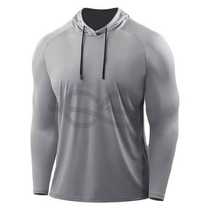 เสื้อตกปลาแขนยาวสำหรับผู้ชาย UPF 50 + มีฮู้ดแห้งป้องกันแสงแดดกิจกรรมกลางแจ้งตกปลากีฬาเดินป่าพื้นฐาน - Product Image 1