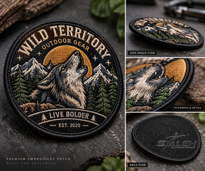 Fournisseur de patchs brodés OEM ODM, badges tissés personnalisés, patchs à coudre ou à thermocoller avec logo pour les marques de vêtements de mode - Product Image 2