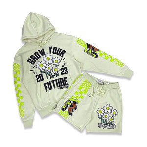 Basic Daily Wear <b>Hoodie</b> and Shorts Set for Men Athletic Style <b>Hoodie</b> and Shorts Two Piece for Men - Product Image 4