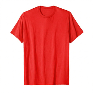 เสื้อยืดคอกลมแขนสั้นผ้าฝ้ายสีดำสำหรับผู้ชาย ทรงปกติ สีพื้น สไตล์ลำลอง - Product Image 5