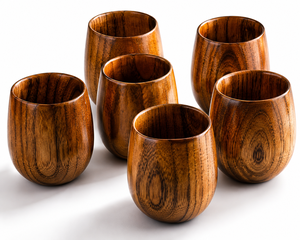 Taza de Madera Moderna Hecha a Mano por ALAN TRADERS, con Asa Tallada, Logotipo Personalizable, Diseño Vikingo, Madera Natural para Bodas y Campamentos - Product Image 6