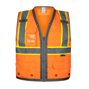 Gilet de sécurité réglable à haute visibilité avec bande réfléchissante pour les géomètres, les ingénieurs, les équipes de construction et les travaux routiers - Product Image 6