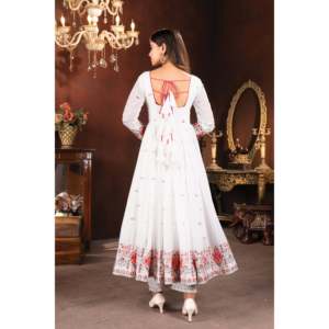 ชุดสูท anarkali ดีไซเนอร์พร้อมด้วยชุดภูมิภาค dupatta ที่สง่างามศิลปะ - Product Image 4