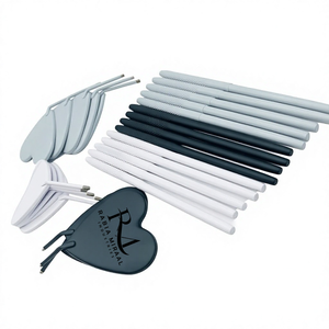 Miroir à cils en forme de cœur, couleur argent/blanc/noir avec revêtement en poudre, miroir pour extensions de cils et poignées à prise diamantée - Product Image 1
