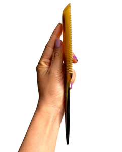 Peigne à cheveux en corne de buffle de qualité supérieure, à dents fines, pour le coiffage quotidien, à prix abordable - Product Image 5