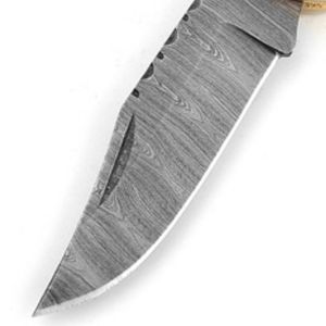 Cuchillos Plegables Premium con Hoja de Acero con Patrón de Damasco, Mango Curvo Ergonómico, Herramienta de Bolsillo Hecha a Mano para Caza, Camping y Senderismo - Product Image 4