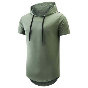 Sudadera con Capucha para Hombre, Deportiva, Casual, Bordada, Personalizable, Azul Sólido, Manga Corta, Cuello Redondo, Estilo Urbano, 100% Algodón - Product Image 4