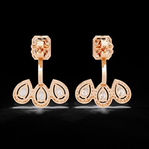 Boucles d'oreilles pendantes en grappe de 140 moissanites, émeraudes et pierres taillées en forme de poire, en argent sterling, cadeau d'anniversaire, pour elle - Product Image 4