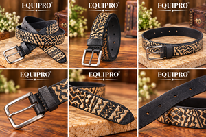 Cinturón de Cuero Vacuno Genuino con Estampado Animal Bordado, Hebilla Plateada, Reversible, Estilo Vintage Casual - Product Image 3