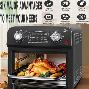 Friggitrice multifunzione in acciaio inossidabile 13QT tostapane combinato con circolazione di aria calda a 360 gradi cottura sana senza olio - Product Image 3