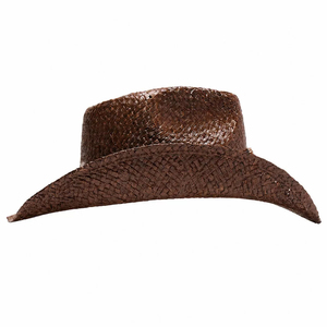 Chapeau de cowboy en cuir marron avec broderie de perles, unisexe, décontracté, pour adultes, à porter en toutes saisons - Product Image 4