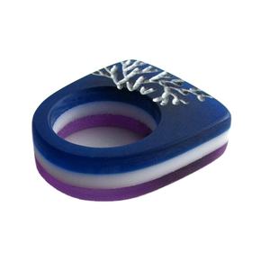 Wholesale Customized Best Quality Handcrafted High Polished Beautiful Colorful Fashion <b>Resin</b> Ring for Women Handmade in India - Product Image 1