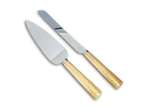 Stainless Steel Cake Server and Knife <b>Set</b> with Twisted Handles 2-Piece Non-Stick Pastry Tools - Product Image 4