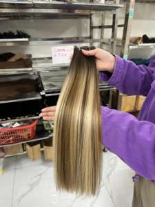 100g Piano Volume Genius weft Hot trend Slavic straight <b>hair</b> with super full end Wholesale 100% <b>Human</b> <b>Hair</b> with cuitcle aligned - Product Image 2