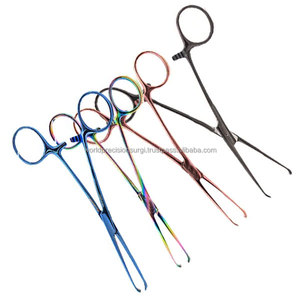 Pinces à tissus Allis colorées 6 pouces 4x5 dents, rétracteur chirurgical en acier inoxydable, ensemble d'instruments - Product Image 6