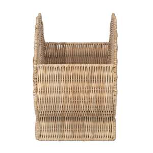 Cesta de Almacenamiento de Mimbre con Borde Festoneado, Contenedor Ecológico para Juguetes de Niños, Organizador Decorativo para Libros de Guardería y Porta Revistas - Product Image 4