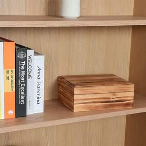 Boîte de rangement en bois rustique personnalisée avec couvercle, boîtes décoratives en bois, boîte de rangement en bois - Product Image 2