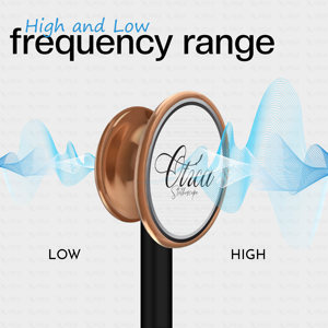 Estetoscopio de Cardiología Estilo Master con Acabado Dorado, Fuente de Alimentación Manual para Auscultación Clínica Avanzada - Product Image 5