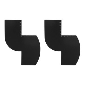 Tarjetas de Barbero para Diseño de Línea de Cabello, Guía Profesional Negra para Pulverizador, Herramienta Reutilizable con Medidas - Product Image 1