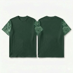 เสื้อยืดทรงบ็อกซี่ผู้ชาย แขนสั้น ผ้าคอตตอนพรีเมียมเนื้อหนา สีพื้นเรียบ สไตล์อเมริกัน - Product Image 3