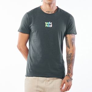 Camisetas Lisas para Hombre con Estampado Puff, 100% Algodón, Tallas Grandes, Oversize, Logotipo Personalizado, Hombro Caído, Estilo Urbano, Venta al por Mayor - Product Image 3