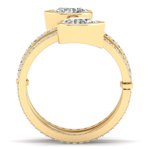 REYES Wholesale Price 14K Solid Gold Pear Cut 2.1 Carat Lab Grown Diamond <b>Rings</b> For Women Engagement Gifts Fine Jewelry - Product Image 4