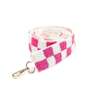 Fait à la main à la mode damier conception perlée sangle Vintage à la mode sac étiquette Style accessoire coton broderie artisanat vérifié - Product Image 1