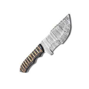 Nouvel Arrivage Couteau Tracker en Acier Damas à Haute Teneur en Carbone avec Manche en Corne Design Moderne pour Bricolage, Survie en Extérieur, Chasse, Camping - Product Image 2