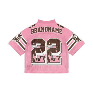 REHEXIMPEX Unisex Plus Size Retro American Football Jersey All-Over Print Mesh <b>TShirt</b> Boxy Stylish Short Breathable Front - Product Image 6