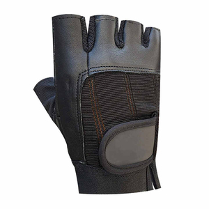 Leather Fitness Gloves Unisex <b>Half</b> Finger Weight Lifting Gym Training Breathable Non <b>Slip</b> Wrist Support Workout Exercise Sports - Product Image 5