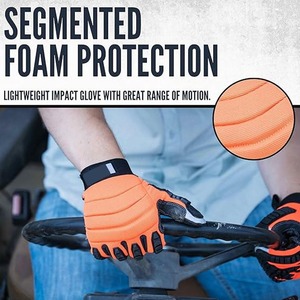 Guantes de Seguridad para Exteriores, Protección UV, Impermeables, Antideslizantes, de Cuero, Unisex, Invierno, Naranja y Negro - Product Image 3