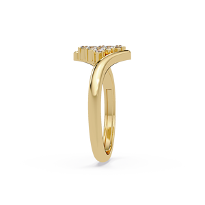 Anillo Minimalista de Oro Puro de 14K con Diamantes Cultivados en Laboratorio de Corte Redondo, Anillo de Compromiso y Boda para Mujer - Product Image 4
