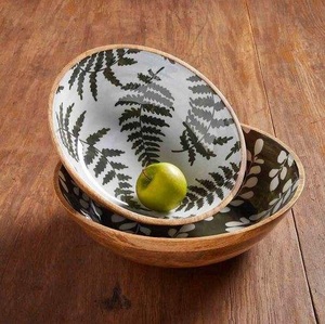Tazón de Madera Esmaltada Artístico con Encantadores Diseños Decorativos, Ecológico, Duradero y Ligero para una Cena Premium en un Interior Moderno - Product Image 5
